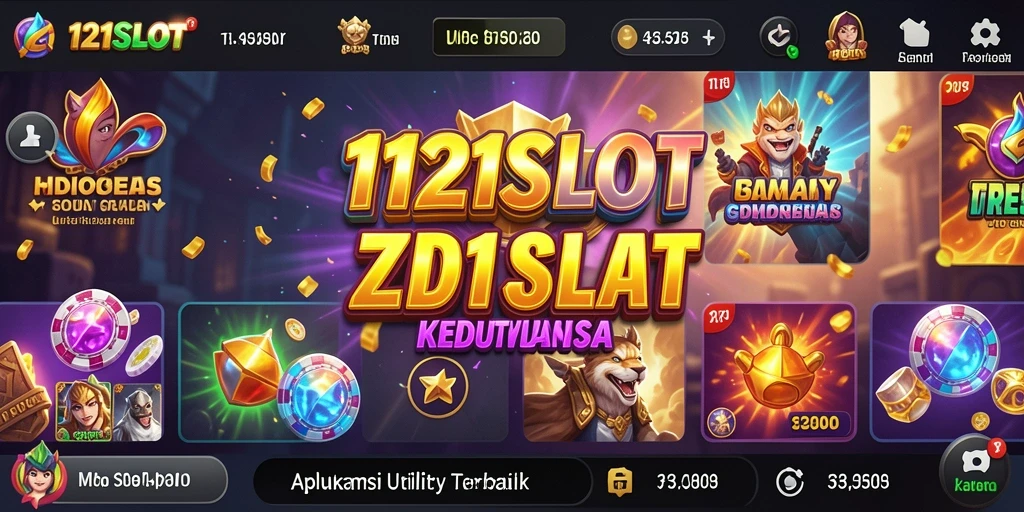 Tampilan aplikasi 1121SLOT dengan fitur Utility yang beragam.