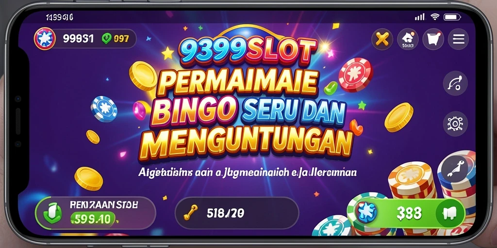Tampilan gameplay seru di 9399SLOT dengan bingo yang penuh warna.