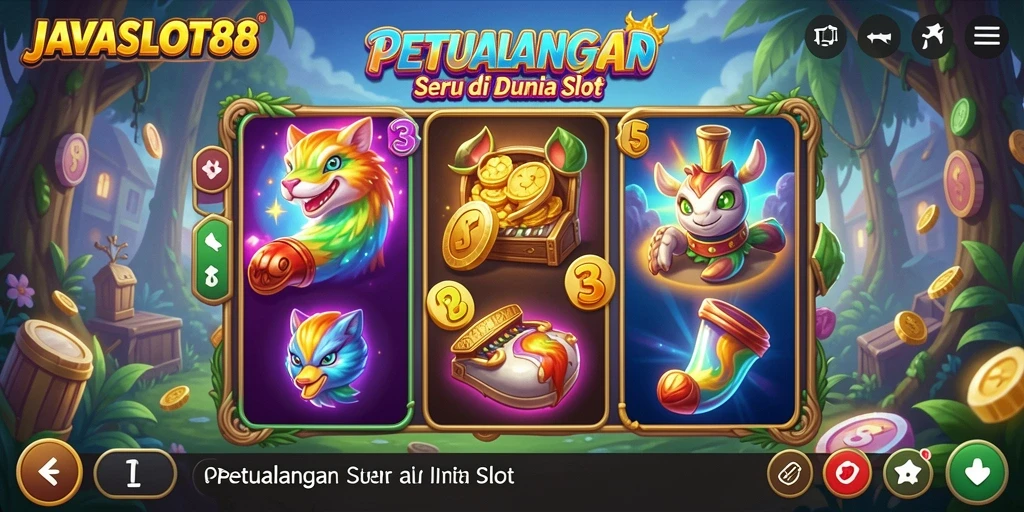 Screenshot gameplay dari JAVASLOT88 yang menunjukkan keseruan petualangan slot.
