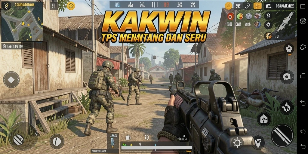 Tampilan gameplay TPS KAKWIN yang seru dan menegangkan.