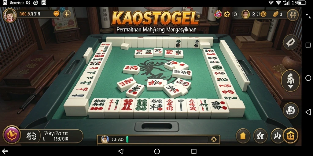 Tampilan menarik dari permainan Mahjong KAOSTOGEL dengan level yang menantang.