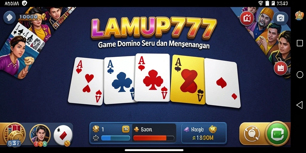 Tampilan menarik gameplay domino di LAMPU777.