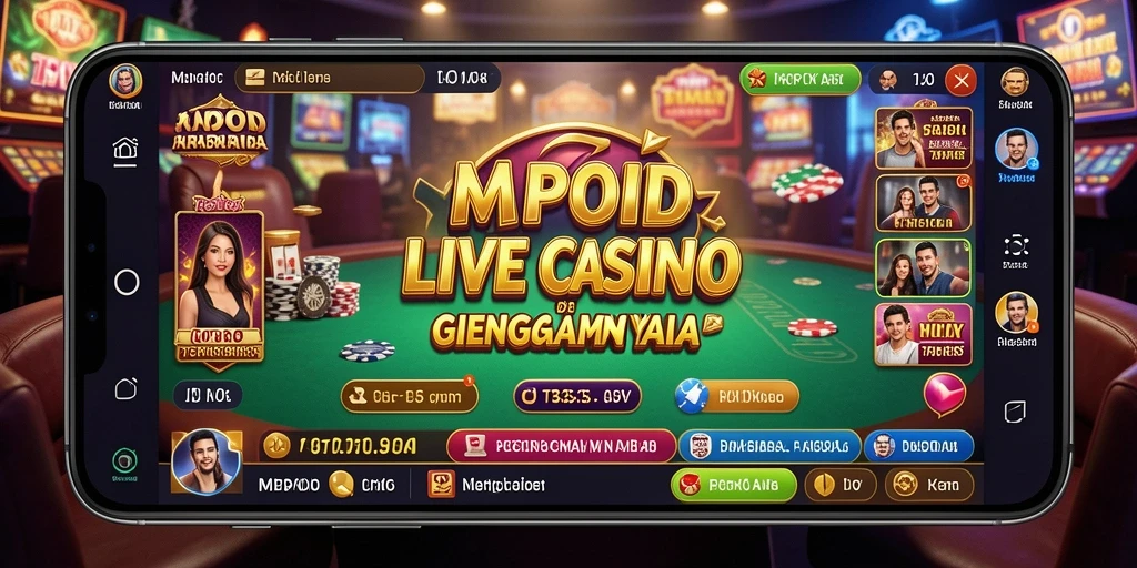 Tampilan gameplay Live Casino yang menarik dan interaktif.