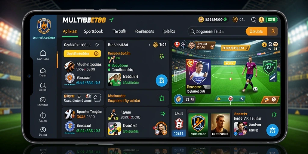 Tampilan aplikasi MULTIBET88 yang menarik saat bermain taruhan olahraga.