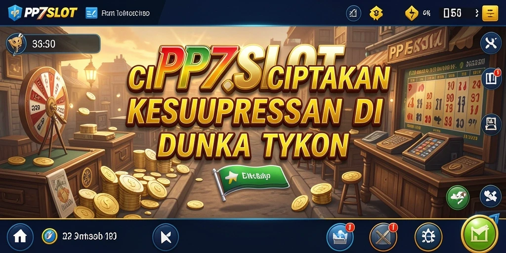 Screenshot gameplay PP7SLOT menunjukkan keseruan manajemen bisnis.
