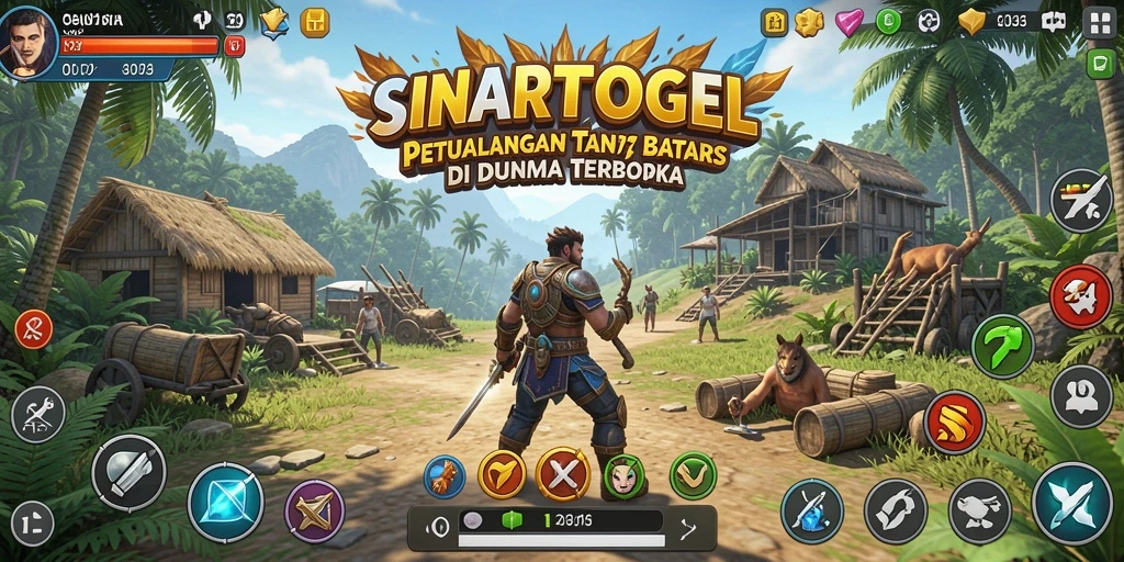 Tampilan gameplay menampilkan petualangan seru di dunia terbuka.
