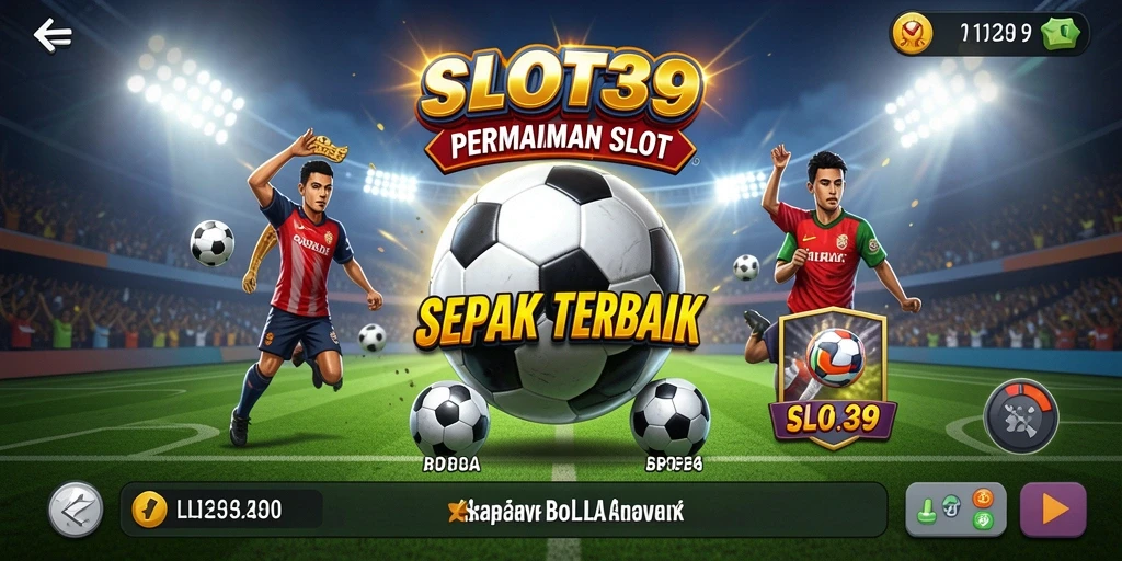 Tampilan menarik dari gameplay SLOT39 dengan tema sepak bola.