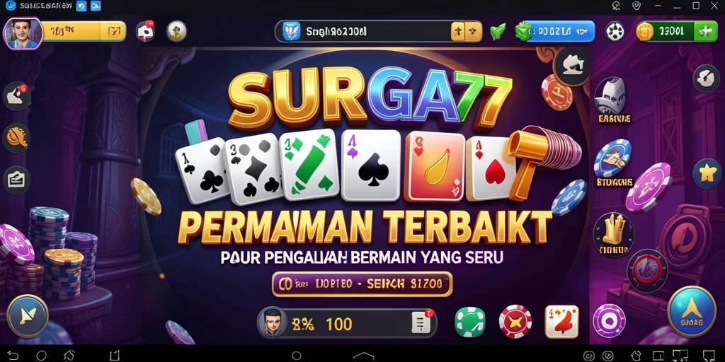 Tampilan gameplay seru dan menarik dari SURGA77 dalam permainan Domino.