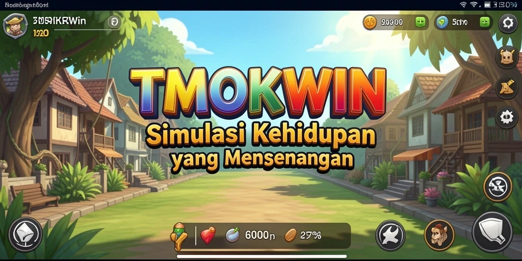 Tampilan gameplay TMOKWIN dengan interaksi karakter yang menarik.