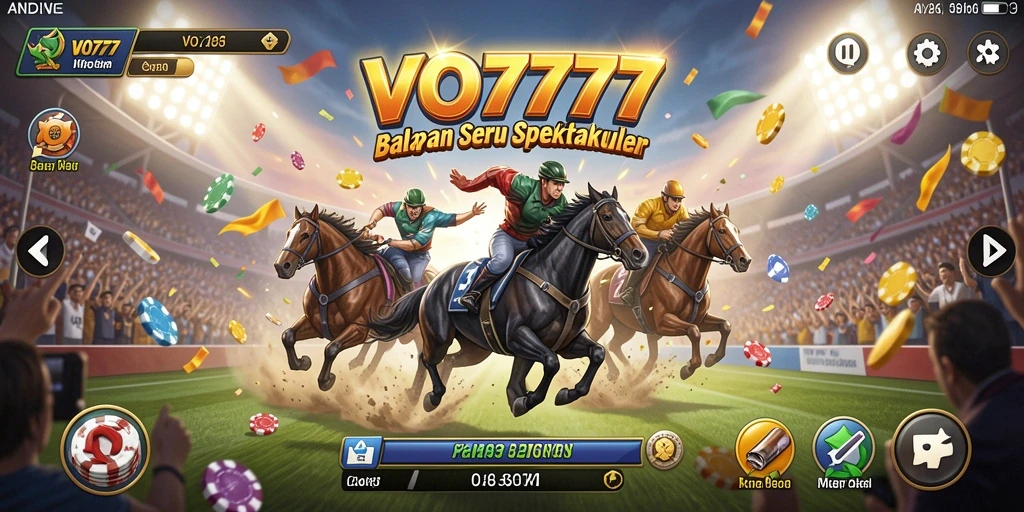 Screenshot VO777 menunjukkan gameplay balapan yang penuh aksi dan ketegangan.